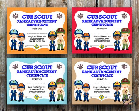 Cub Scout Certificate Template